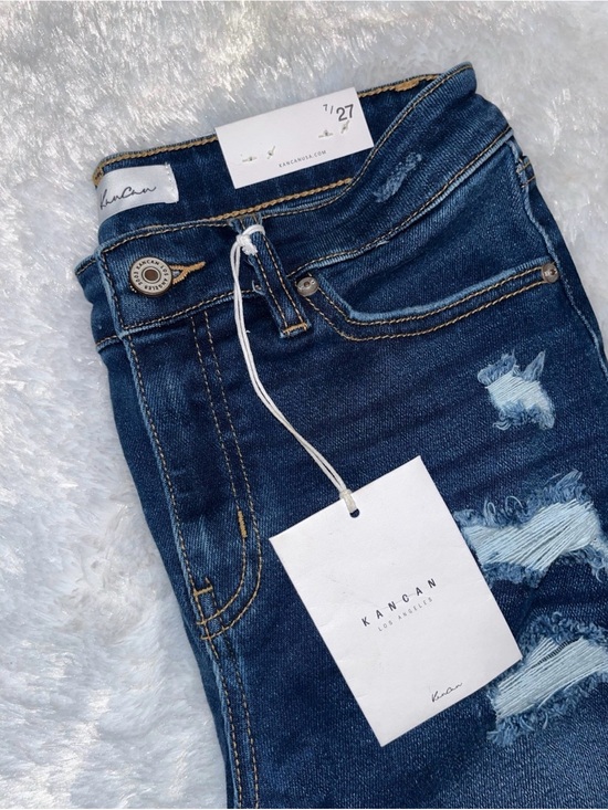 KanCan Denim - KanCan Dark Blue Distressed Skinny Jeans